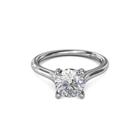 Classic Round Diamond Solitaire Engagement Ring With Cathedral Setting - 4