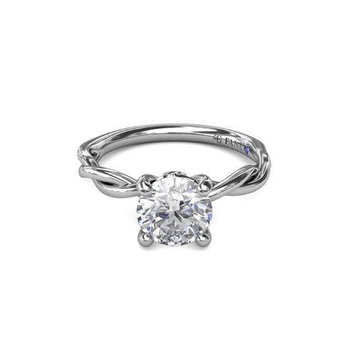 Elegantly Twisted Engagement Ring - 3