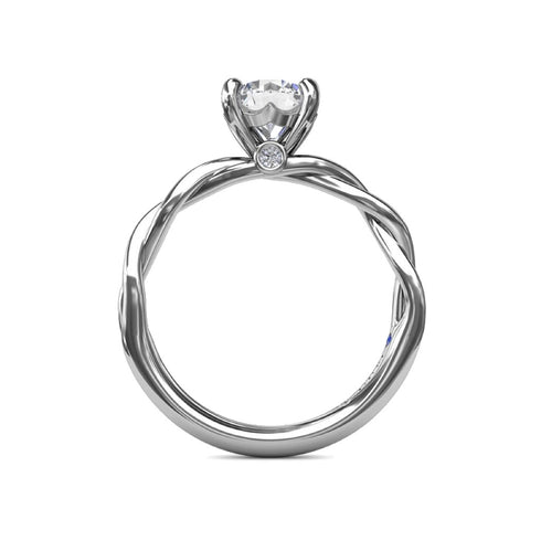 Elegantly Twisted Engagement Ring - 4