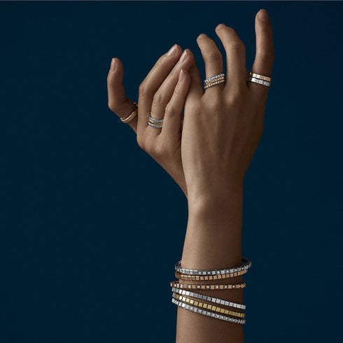 Ice Cube Gold Bangle - 2