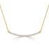 14k Gold & Diamond Curved Bar Necklace - 0.27ct - 1