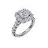 Chunky Diamond Cushion Halo Engagement Ring - 2