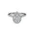 Delicate Pear Shaped Halo And Pave Band Engagement Ring - 4