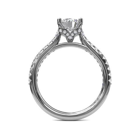 Delicate Classic Engagement Ring with Delicate Side Detail - 3