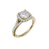 Classic Diamond Halo Engagement Ring with a Subtle Split Band - 2