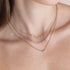 14k Emerald Cut Pink Sapphire Bezel XS Curb Chain Necklace - 3