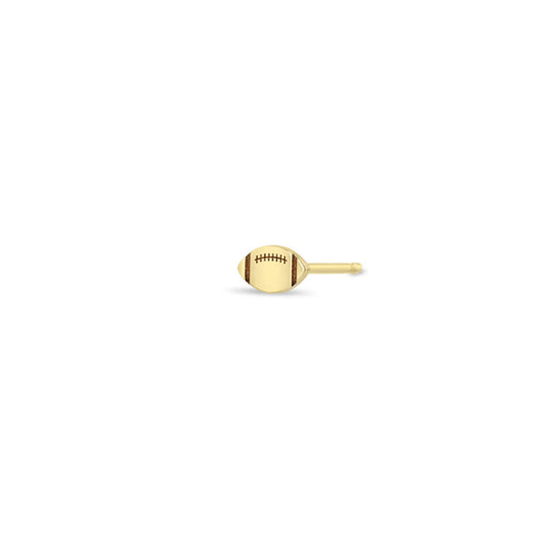 14k Itty Bitty Football Stud - 2