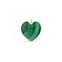 14k Single Large Malachite Heart with Diamond Bail Charm Pendant - 2