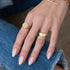14k Graduated Star Set Diamonds Elongated Hexagon Signet Ring - 3