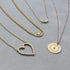 14k Single Small Sunbeam Medallion Disc Charm Pendant - 3
