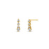 14k Prong Diamond Short Tennis Drop Earrings - 2