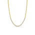 14k Diamond Bezel Tennis Segment Small Curb Chain Necklace - 2