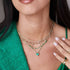 14k Diamond Bezel Tennis Segment Small Curb Chain Necklace - 3