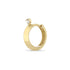 14k Prong Diamond Knife Edge Hinge Huggie Hoops - 3