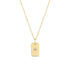 14k Star Set Diamond Small Square Edge Dog Tag Necklace - 2