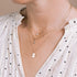 14k Star Set Diamond Small Square Edge Dog Tag Necklace - 3