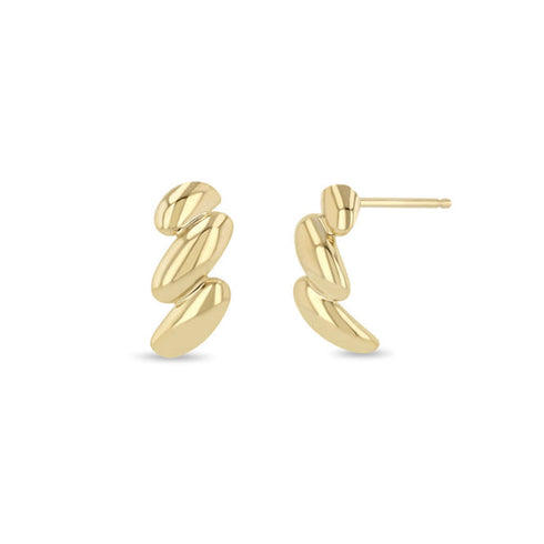 14k Gold San Marco Half Hoop Earrings - 2