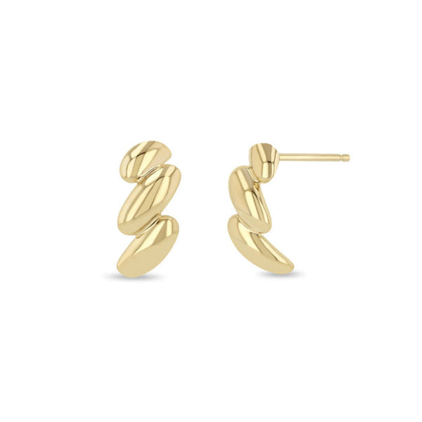 14k Gold San Marco Half Hoop Earrings - 2