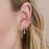 14k Prong Diamond Small Mariner Chain Drop Earrings - 3