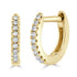 14k Gold & Diamond Huggie Earrings- 0.05 ct. - 1