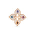Venetian Princess Carnival Pave Diamond and Mixed Stones Large Open Flower Ring - 3