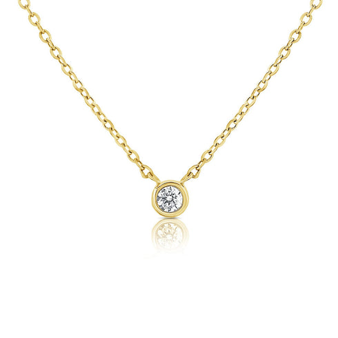 14k Gold & Diamond Necklace - 0.05ct - 2