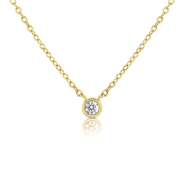 14k Gold & Diamond Necklace - 0.05ct - 2