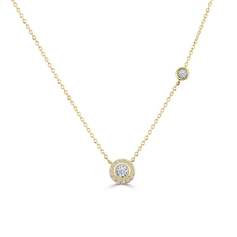 14K Gold & Diamond Necklace - 0.10ct - 2