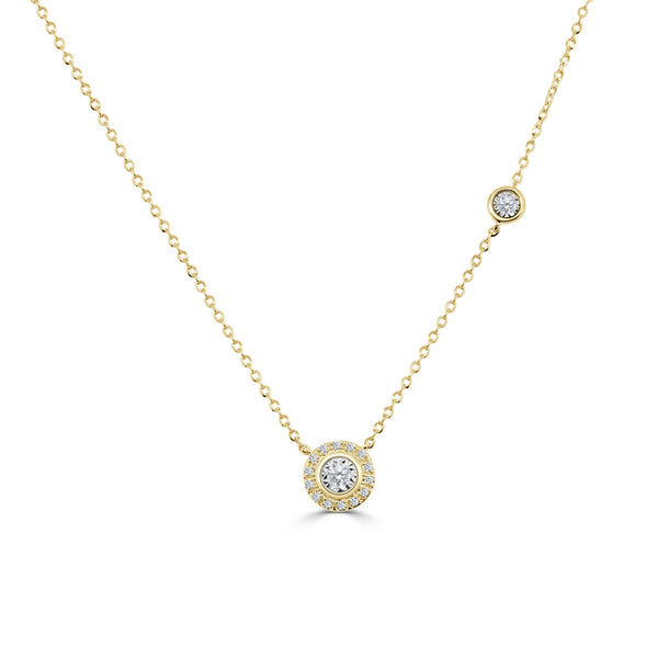 14K Gold & Diamond Necklace - 0.10ct - 2