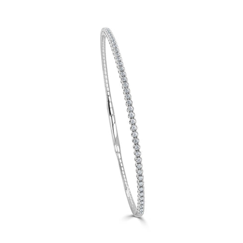 14k Gold & Diamond Flexible Bangle - 0.50ct - 2