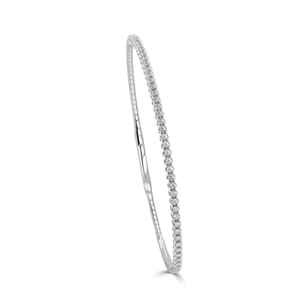14k Gold & Diamond Flexible Bangle - 0.50ct - 2