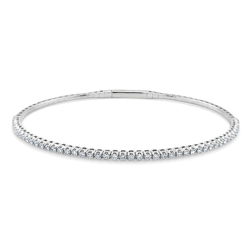 14k Gold & Diamond Flexible Bangle - 0.50ct - 3