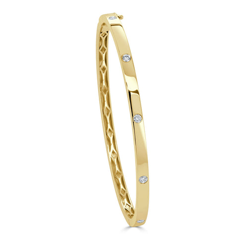 14K Gold & Diamond Bangle - 0.30ct - 2