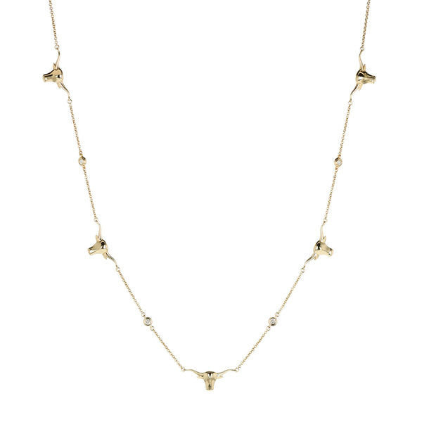 Longhorn Diamond Station Necklace - 1