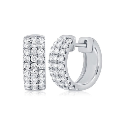 Diamond Huggie Earrings - 1