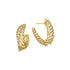 Sharp Huggie Diamond Earrings - 2