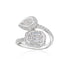 Pear and Emerald Cut Bypass Diamond Ring - 2