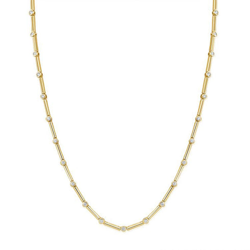 Diamond Bezel Set Necklace - 1
