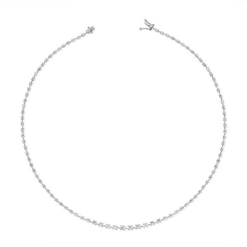 5.87ct Diamond Tennis Necklace - 1