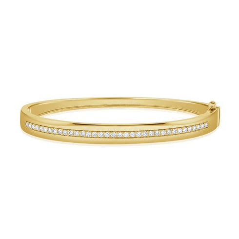 Diamond Channel Set Bangle - 1