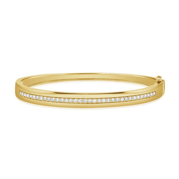Diamond Channel Set Bangle - 1