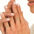 14k Tapered Baguette Diamond & Prong Diamond Ring - 3