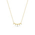 14k Graduated Baguette Diamond Curved Bar Necklace - 2