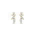 14k Marquise & Round Diamond Fan Drop Earrings - 2