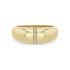 14k Pavé Diamond Line Small Aura Ring - 2