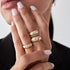14k Pavé Diamond Line Small Aura Ring - 3