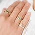 14k Marquise Emerald & Diamond Halo Signet Ring - 3