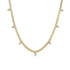 14k 7 Mixed Prong Diamond Snake Chain Necklace - 2