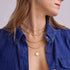 14k 7 Mixed Prong Diamond Snake Chain Necklace - 3