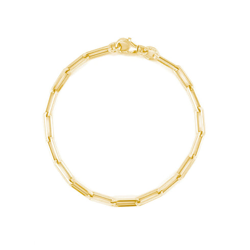 14k Gold Paperclip Link Bracelet - 2